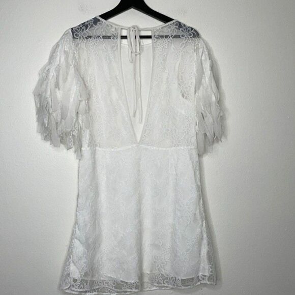 Free People Songbird Mini Dress White Size Large - Picture 8 of 13